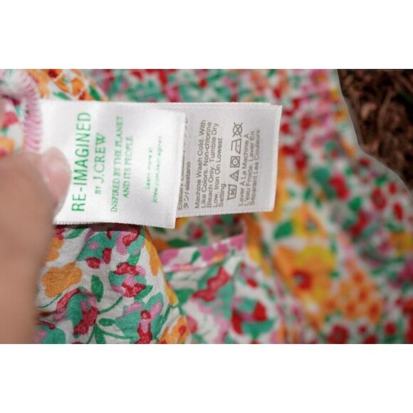 J.Crew Smocked Floral Crop Top Size Large- Cottagecore - Picture 7 of 11